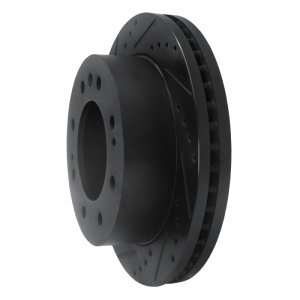 Chevrolet Suburban 3500 HD Brake Rotor (1) - Front Left - R1 Concepts - Drilled & Slotted - Black - `11-`25